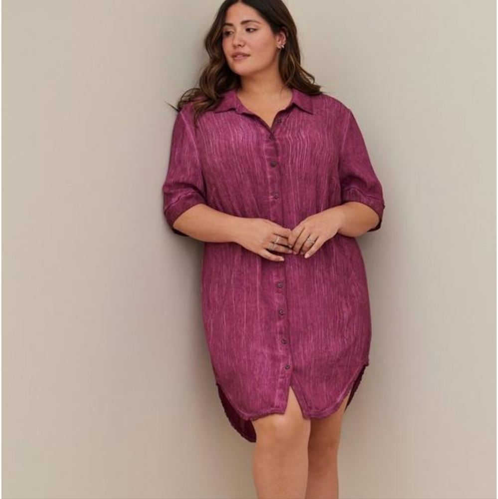 Torrid Gauze Button Through Cover-Up Dress